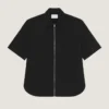 Camisa con cremallera y costuras de alta costura