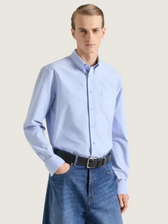 Camisa de algodón Oxford con bordado «Givenchy Paris»