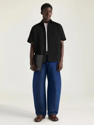 Camisa de alta costura con costuras en algodón y parche «Givenchy Paris»