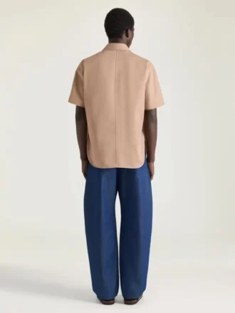 Camisa de alta costura con costuras en algodón y parche «Givenchy Paris»