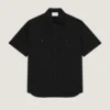 Camisa de alta costura con costuras en algodón y parche «Givenchy Paris» Camisa de alta costura con costuras en algodón y parche «Givenchy Paris»