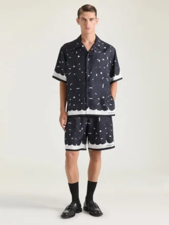 Camisa de seda con estampado floral