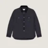 Camisa oversize acolchada con costuras de alta costura y parche de Givenchy Paris
