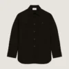 Camisa oversize con costuras de alta costura en franela