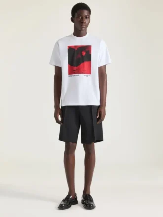 Camiseta de algodón con estampado surrealista