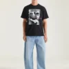 Camiseta de algodón con estampado surrealista