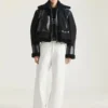 Chaqueta aviador de piel de oveja