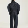 Chaqueta capullo reversible en denim sin tratar Chaqueta capullo reversible en denim sin tratar