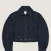 Chaqueta capullo reversible en denim sin tratar Chaqueta capullo reversible en denim sin tratar
