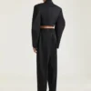 Chaqueta corta tipo capullo de lana