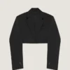 Chaqueta corta tipo capullo de lana