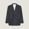 Chaqueta cruzada de franela