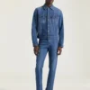 Chaqueta de denim azul medio