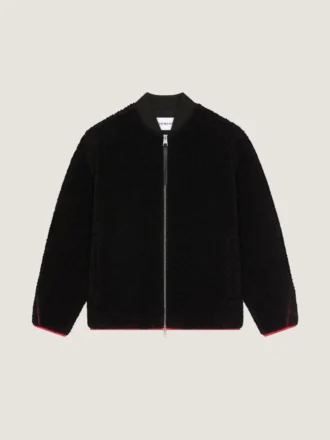 Chaqueta de forro polar con costuras de alta costura y bordado «Givenchy Paris»