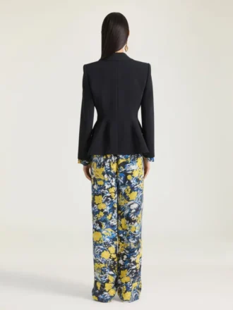 Pantalones de pijama de viscosa con estampado floral