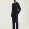 Pantalones de corte holgado en franela