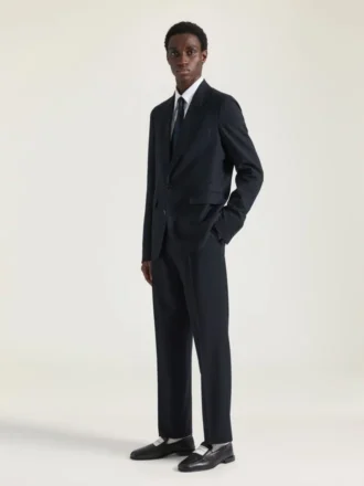 Pantalones de corte holgado en franela