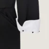 Chaqueta drapeada de un solo pecho en lana Grain De Poudre
