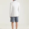 Chaqueta entallada de un solo botonadura en lana y mohair