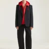 Chaqueta regular de un solo botonadura en lana