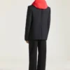 Chaqueta regular de un solo botonadura en lana