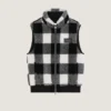 Chaqueta sin mangas de forro polar a cuadros Chaqueta sin mangas de forro polar a cuadros
