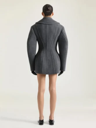 Chaqueta tipo capullo de lana Chaqueta tipo capullo de lana