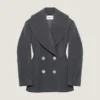 Chaqueta tipo capullo de lana Chaqueta tipo capullo de lana