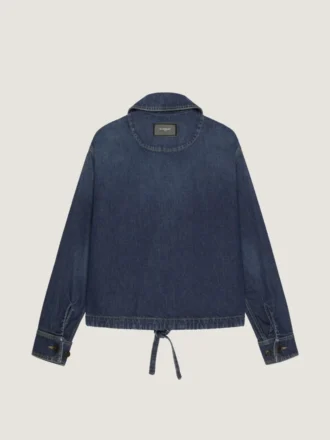 Chaqueta tipo smock en denim sin tratar