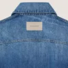 Chaqueta trapecio en denim azul medio Chaqueta trapecio en denim azul medio