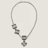 Collar de cristales desestructurado en metal y cristales