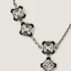 Collar de cristales desestructurado en metal y cristales