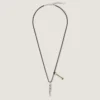 Collar Lucky Charms de piel y metal