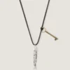 Collar Lucky Charms de piel y metal