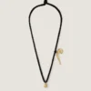 Collar Lucky Charms de seda y metal