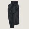 Falda midi de polifaille con detalle de lazo Falda midi de polifaille con detalle de lazo