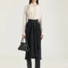 Blusa de seda con detalle de lazo