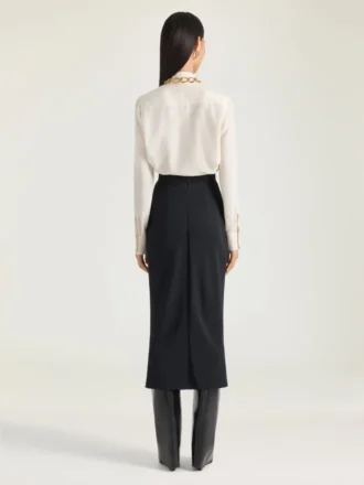 Blusa de seda con detalle de lazo