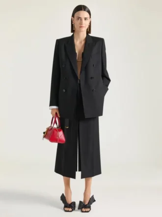 Falda-pantalón midi de lana y mohair