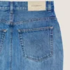Falda-pantalón midi en denim azul medio Falda-pantalón midi en denim azul medio