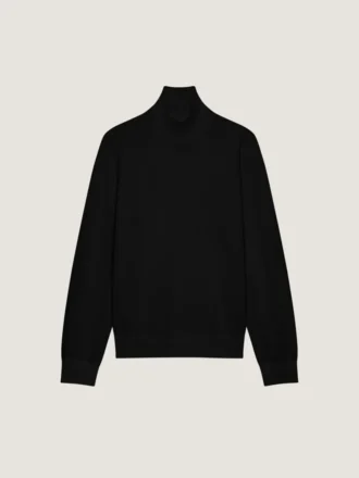 Jersey de cuello alto de punto de cachemira