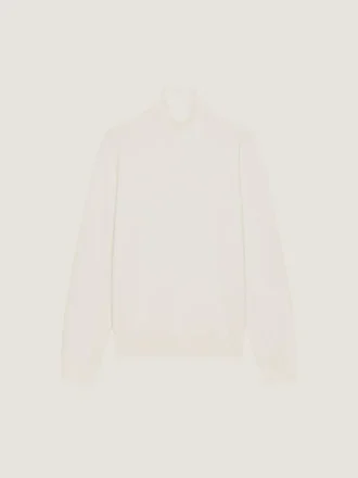 Jersey de cuello alto de punto de cachemira