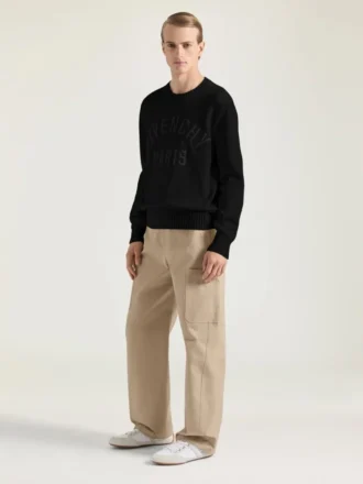 Jersey de punto de algodón con bordado «Givenchy Paris»