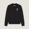 Jersey de punto de lana con bordado de cristales