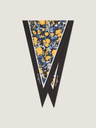 Losange en seda con estampado floral