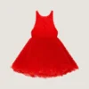 Mini vestido babydoll con volantes de nailon Mini vestido babydoll con volantes de nailon