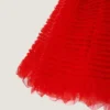 Mini vestido babydoll con volantes de nailon Mini vestido babydoll con volantes de nailon