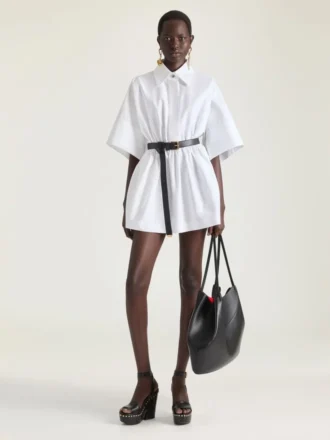 Mini vestido camisero de popelín