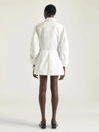 Minivestido Cocoon en denim blanco
