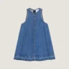 Minivestido de denim azul medio